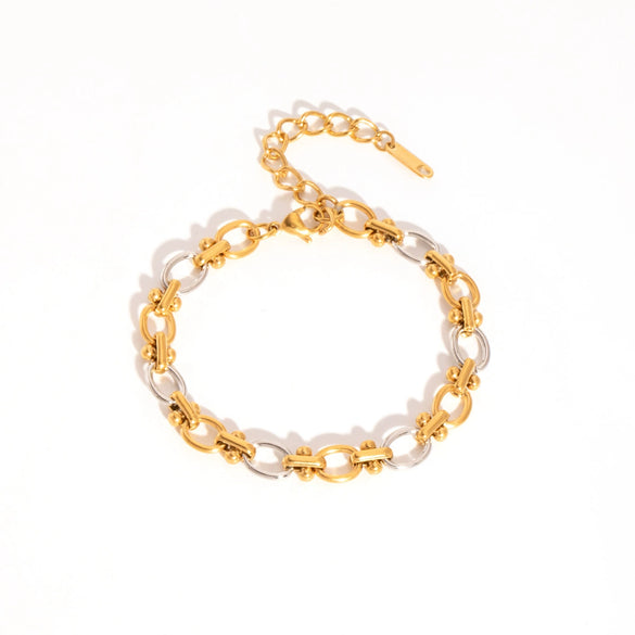 Simple Handmade Stainless Steel Cross Chain Jewelry Set For Women With Pvd Furnace Vacuum Real Gold Plating