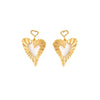 Simple Heartshaped Retro Titanium Steel Electroplated Earrings For Women