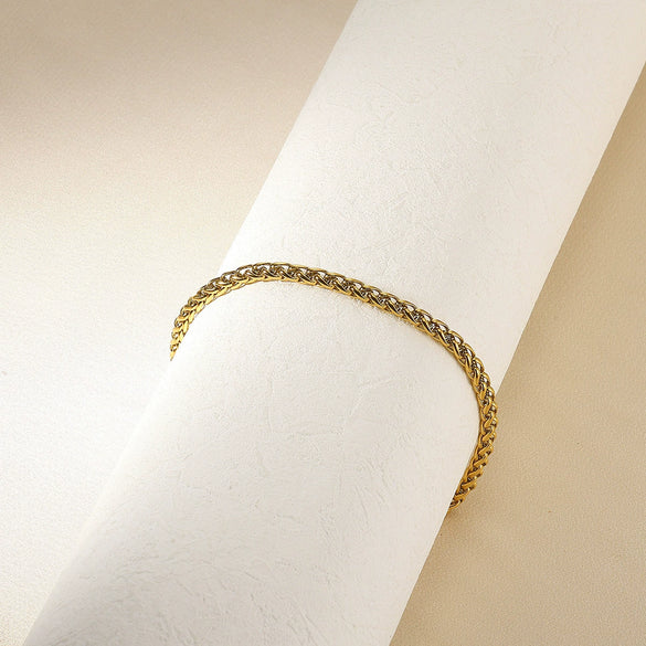 Simple Heartshaped Women's Anklet Titanium Steel Plated Stainless Steel Jewelry