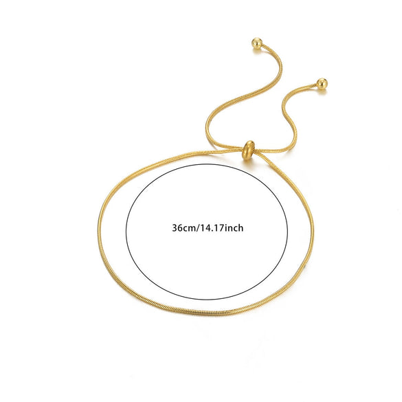 Simple Heartshaped Women's Anklet Titanium Steel Plated Stainless Steel Jewelry