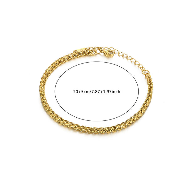 Simple Heartshaped Women's Anklet Titanium Steel Plated Stainless Steel Jewelry