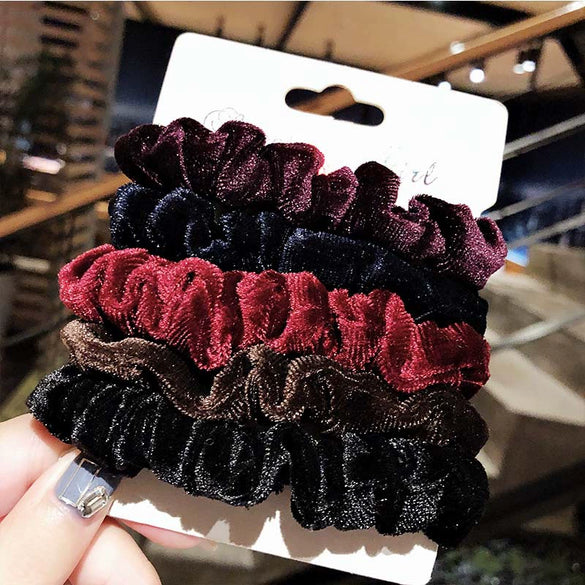 Simple High Elasticity Fabric Scrunchie Hair Band Large Ring Ponytail Hair Tie For Women With Fine Craftsmanship