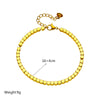 Simple High Grade Versatile Niche Design Geometric Beaded Titanium Steel Electroplated Jewelry Bracelet