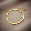 Simple High Grade Versatile Niche Design Geometric Beaded Titanium Steel Electroplated Jewelry Bracelet