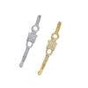 Simple Highend Lockshaped Copper Electroplated Diamondinlaid Bracelet