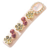 Simple Highend Rhinestone Hairpin For Women Alloy Floral Word Clip With Diamond Inlay
