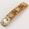 Simple Highend Rhinestone Hairpin For Women Alloy Floral Word Clip With Diamond Inlay