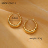 Simple Highend Stainless Steel 18K Gold Nonfading Electroplated Women's Earrings