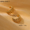 Simple Highend Stainless Steel 18K Gold Nonfading Electroplated Women's Earrings