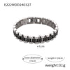Simple Hip Hop Light Luxury Thick Chain Titanium Steel Gold Plated Wide Strap Chain Bracelet With Geometric Design For Men