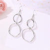 Simple Hollow Round Alloy Geometric Earrings For Women With Electroplating Treatment