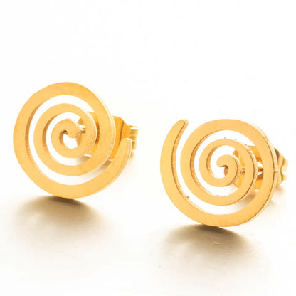 Simple Style The Answer Alloy No Inlaid Earrings Ear Studs