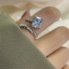 Simple Inlaid Zircon Fashion Irregularly Inlaid Zircon Creative Ring