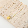 Simple Ins New Fashion Drum Love Heart Necklace For Women 18K Gold Plated Stainless Steel With Electroplating Design