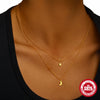 Simple Ins Style S925 Sterling Silver Double Layer Stacked Star Moon Geometric Unisex Daily Necklace With Zirconia Design