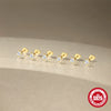 Simple Ins Style S925 Sterling Silver Geometric Four Claw Diamond Foundation Electroplated Women's Earrings