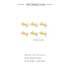 Simple Ins Style S925 Sterling Silver Geometric Four Claw Diamond Foundation Electroplated Women's Earrings