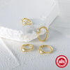 Simple Ins Style S925 Sterling Silver Geometric Single Diamond Embedded Cartilage Piercing Earrings With Electroplating