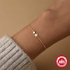 Simple Ins Style S925 Sterling Silver Love Opal Bracelet With Double Love Element And Star Shape Electroplated