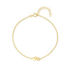 Simple Ins Style S925 Sterling Silver Love Opal Bracelet With Double Love Element And Star Shape Electroplated