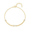Simple Ins Style S925 Sterling Silver Love Zircon Bow Bracelet With Star Shape And Electroplating For Women