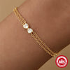 Simple Ins Style S925 Sterling Silver Love Zircon Bow Bracelet With Star Shape And Electroplating For Women