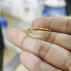 Simple Ins Style S925 Sterling Silver Single Row Inlaid Zircon Open Index Finger Geometric Joint Ring For Girlfriends And Couples