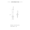 Simple Ins Style 925 Sterling Silver Geometric Tassel Dagger Earrings With Electroplating
