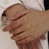 Simple Irregular Bracelet Ring Jewelry Copper Geometric Pattern Electroplating Women's Accessories
