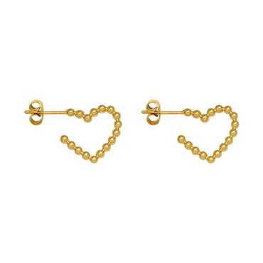 Simple Irregular Shape Heart Titanium Steel Plated 18k Real Gold Earrings Wholesale Gooddiy