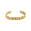 Simple Irregular Stainless Steel Bracelet With Round Diamond Electroplated Jewelry