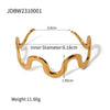 Simple Irregular Titanium Steel Wave Bracelet For Women Fashion Allmatch Stainless Steel 18K Gold Plated Geometric Design