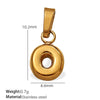 Simple Jewelry Accessories 316L Stainless Steel Mini Bubble Letter Pendant Plated 18K Gold Electroplated