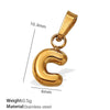 Simple Jewelry Accessories 316L Stainless Steel Mini Bubble Letter Pendant Plated 18K Gold Electroplated