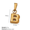 Simple Jewelry Accessories 316L Stainless Steel Mini Bubble Letter Pendant Plated 18K Gold Electroplated