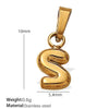 Simple Jewelry Accessories 316L Stainless Steel Mini Bubble Letter Pendant Plated 18K Gold Electroplated