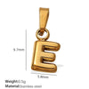 Simple Jewelry Accessories 316L Stainless Steel Mini Bubble Letter Pendant Plated 18K Gold Electroplated