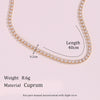 Simple Joker Temperament Women's Jewelry Copper Plated With 18K Gold Micro Zircon Chain Necklace Geometric Design Electroplating