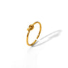 Simple Knotted Stainless Steel Opening Ring With Vacuum Real Gold Electroplating In Pvd Furnace