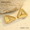 Simple Light Luxury Triangular Stainless Steel Electroplated Jewelry Earrings Necklace For Women