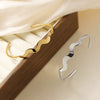Simple Light Luxury Wave Stainless Steel Bracelet With 18K Gold Plating