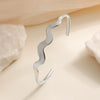 Simple Light Luxury Wave Stainless Steel Bracelet With 18K Gold Plating