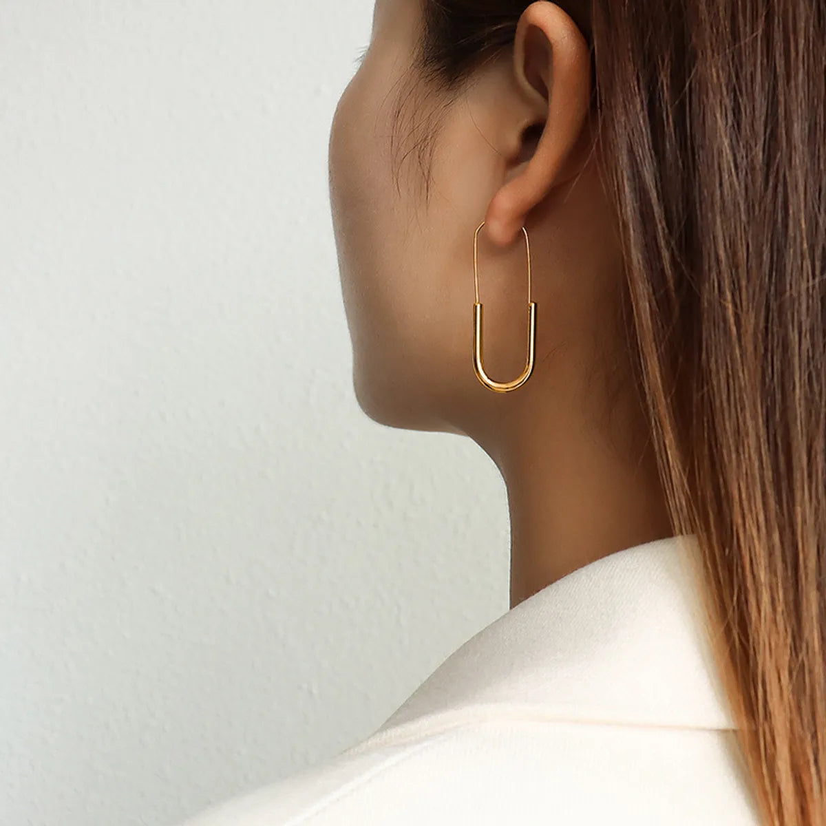 Simple Long Brooch Earrings