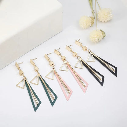 Simple Long Triangle Alloy Earrings Nhpf147183