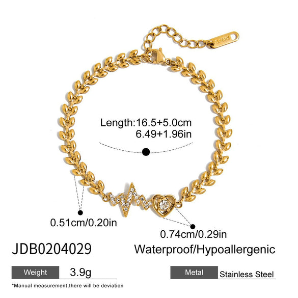 Simple Love Diamond Heartshaped Stainless Steel Pendant Necklace With Electroplating For Women