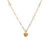 Simple Love Stitching Metal Heart Shape Titanium Steel Necklace With 18K Gold Plated Electroplating For Women