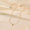 Simple Love Stitching Metal Heart Shape Titanium Steel Necklace With 18K Gold Plated Electroplating For Women