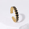 Simple Loveshaped Titanium Steel Goldplated Ring For Women With Ins Niche Design Sense