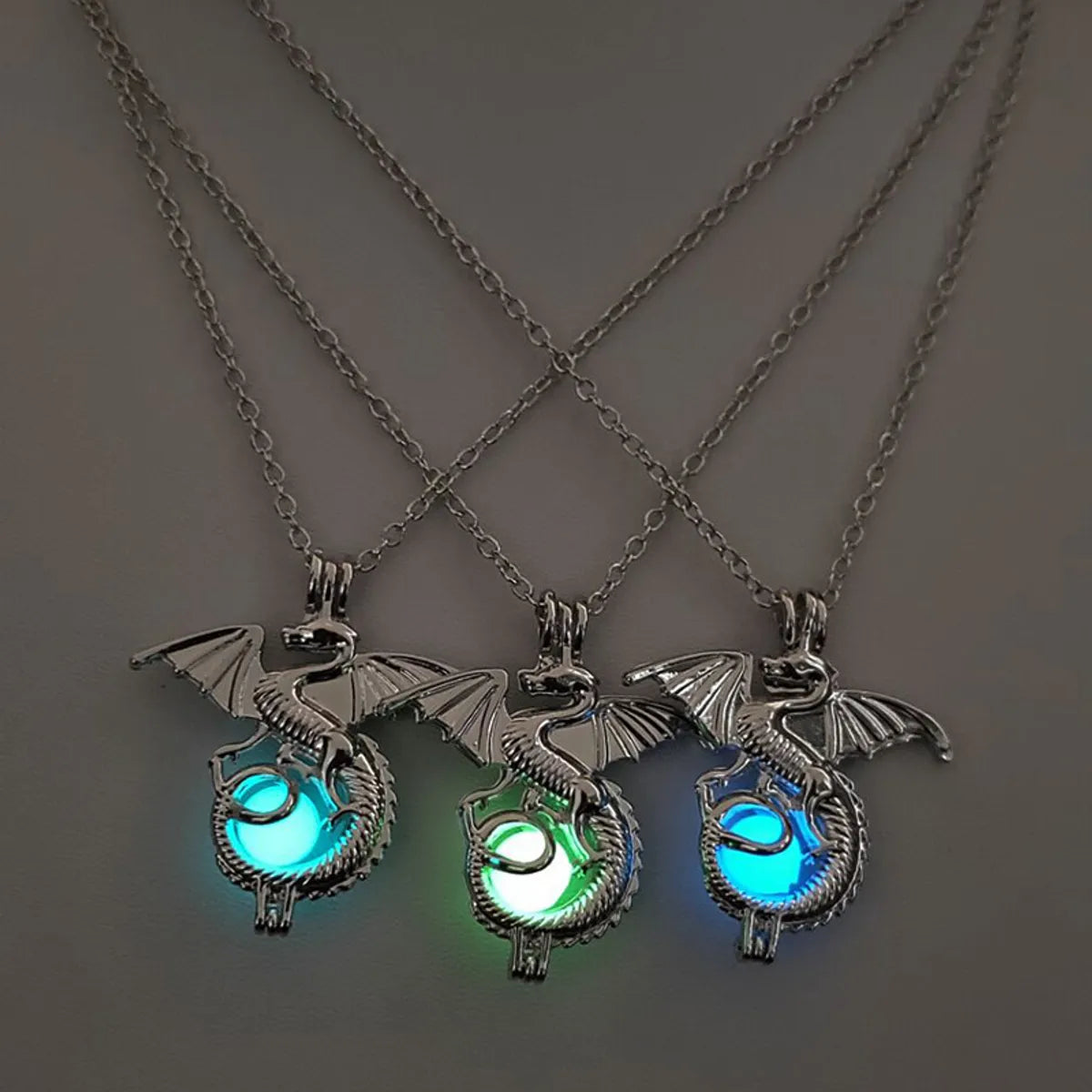 Simple Luminous Dragon Shape Alloy Necklace