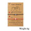 Simple Luminous Love Lucky Beads Friendship Couple Hook Card Adjustable Hand Knitted Thread Rope Unisex Cartoon Bracelet